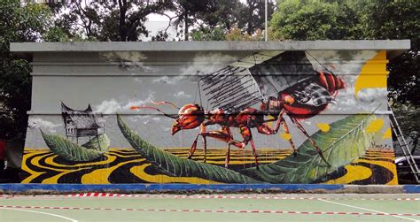 Fintan Magee New Mural For Jakarta Biennale ’13 – Indonesia – StreetArtNews