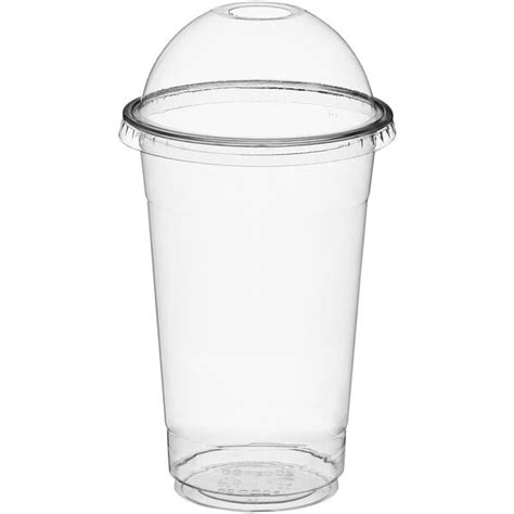 Choice 16 oz. Clear PET Plastic Cold Cup with Dome Lid - 50/Pack