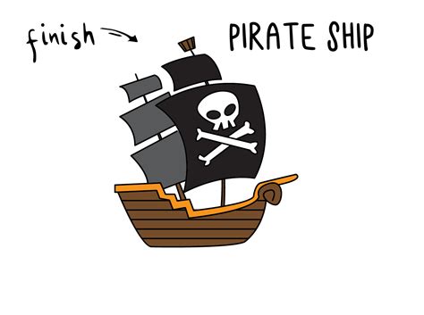 How To Draw a Pirate Ship (Easy, Simple Step By Step for Kids ...