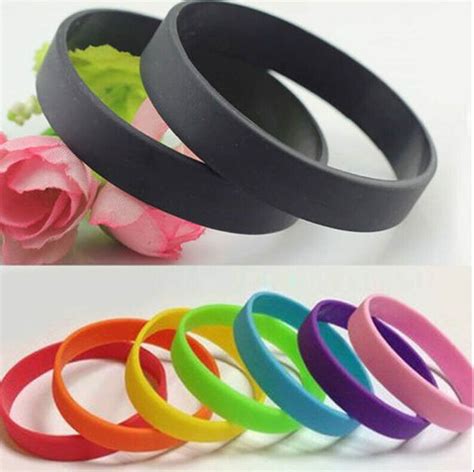 Silicone Rubber Elasticity Wristband Bracelet Cuff Wrist Band | Etsy
