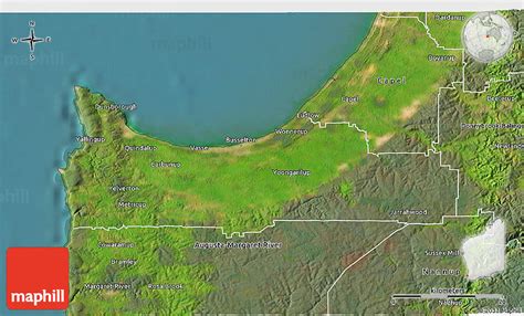 Satellite 3D Map of Busselton