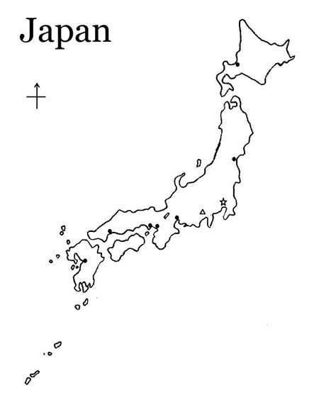 Japan map outline - Outline map japan (Eastern Asia - Asia)