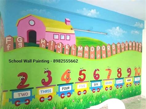 school painting ideas , school wall painting design | Wall painting ...