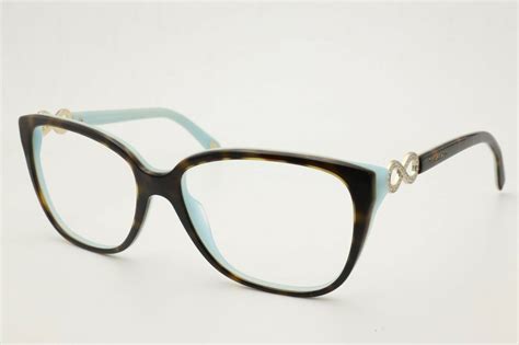 Tiffany&Co TF 4111-B Eyeglasses 8134/3B Havana Blue Frames - Sunglasses