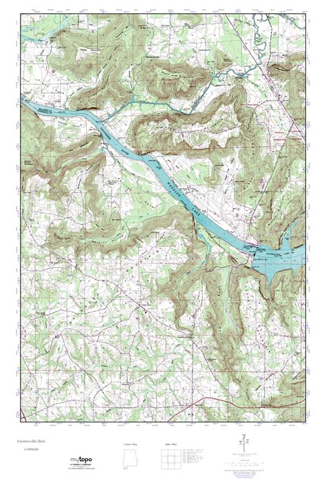 MyTopo Guntersville Dam, Alabama USGS Quad Topo Map