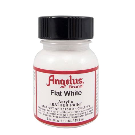 Flat White Angelus Acrylic Leather Paint 1 oz Bottle