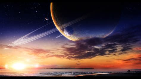 space, Artwork, Planet, Planetary Rings Wallpapers HD / Desktop and Mobile Backgrounds