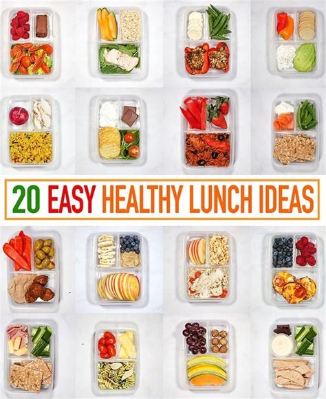 20 HEALTHY LUNCH IDEAS FOR WORK | Healthy packed lunches, Healthy ...