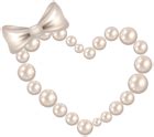 Pearl Heart with Bow Transparent PNG Clip Art Image | Gallery Yopriceville - High-Quality Free ...