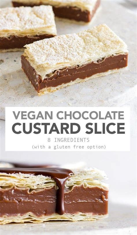 VEGAN CHOCOLATE CUSTARD SLICE RECIPES | Click Recipes