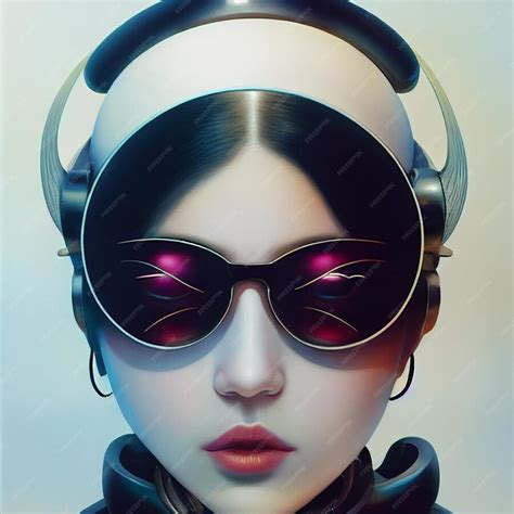 Premium Photo | Futuristic cyberpunk robotic woman portrait 3d rendering