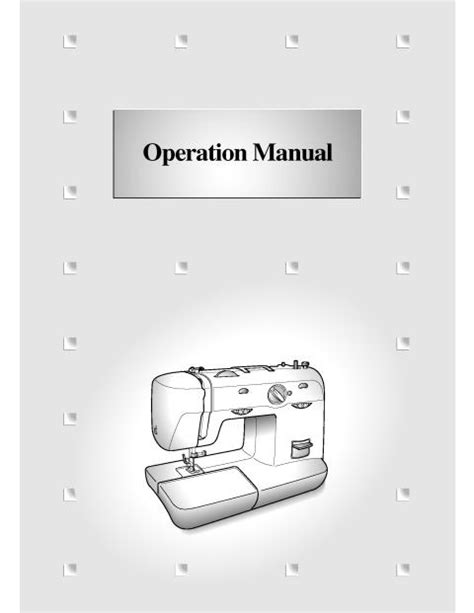 Brother XL-1500 Sewing Machine Instruction Manual