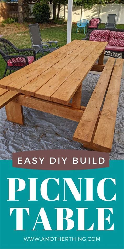 DIY Extra Large Modern Picnic Table | Diy picnic table, Build a picnic table, Picnic table plans