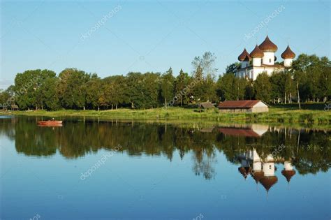 Onega river in russian town Kargopol — Stock Photo © viknik #1195723