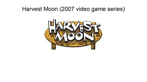 Harvest Moon (2007 Video Game Series) - YouTube