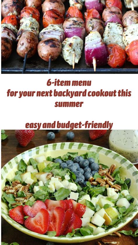 6-item menu for your next backyard cookout this summer easy and budget ...