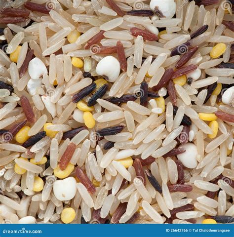 Rice and cereal grains stock photo. Image of peas, brown - 26642766