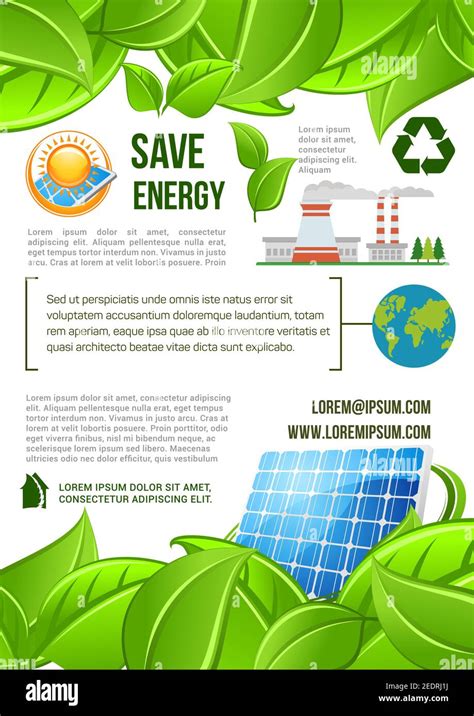 Save Energy poster for ecology and nature conservation and pollution ...