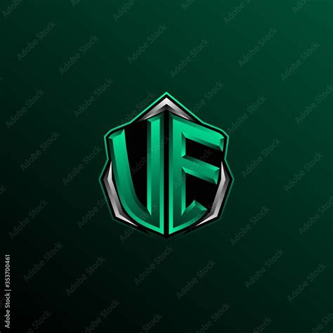 Initial VE logo design, Initial VE logo design with Shield style, Logo for game, esport ...