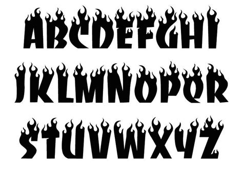 FIRE FONT SVG, Fire Font Alphabet , Flame Font Svg, Flame Font for Cricut, Clipart , Fire ...