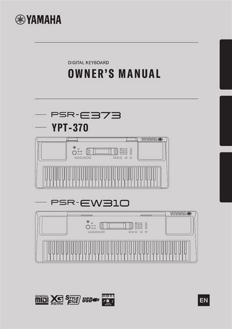 User manual Yamaha PSR-EW310 (English - 92 pages)