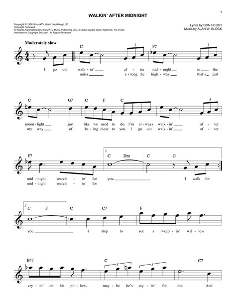 Walkin' After Midnight | Sheet Music Direct