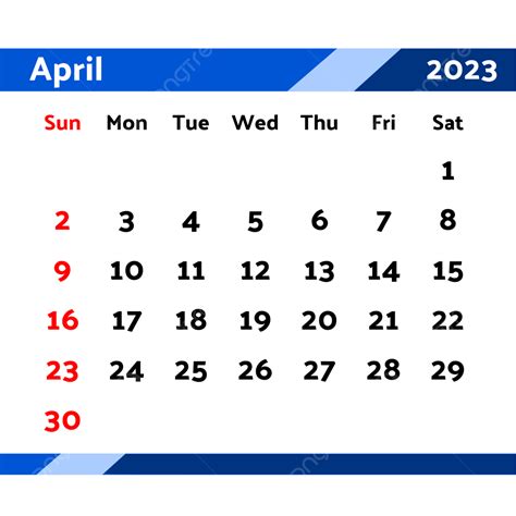 Calendar April 2023 Vector Hd Images, 2023 Calendar April, 2023 ...