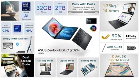 The ASUS Zenbook Duo is a dual screen laptop with two OLED displays