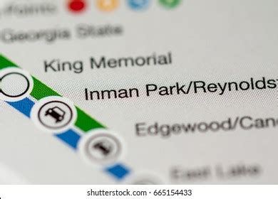 Inman Park Station Atlanta Metro Map Stock Photo 665154433 | Shutterstock