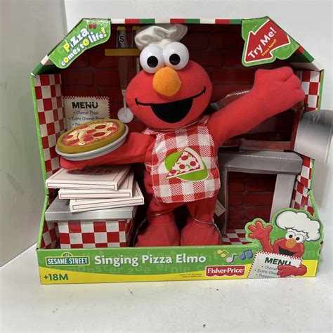 SINGING PIZZA ELMO 2007 Plush Toy SESAME STREET Fisher Price Animated NEW Rare 27084416343 | eBay