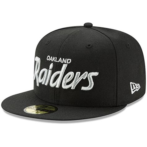 Raiders Cap : New Era NFL SLV BLK ATTK 5950 Oakland Raiders cap black ...