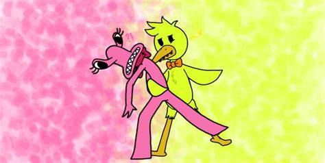 Yellow impressing Pink | Rainbow Friends! Amino