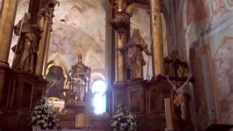 Interior of St. Annes Church in Warsaw, Poland, the catholic faith ...