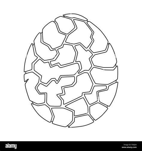 Isolated object of egg and dragon symbol. Set of egg and magma stock symbol for web Stock Vector ...