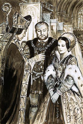 Marriage of Henry VIII and Anne Boleyn stock image | Look and Learn