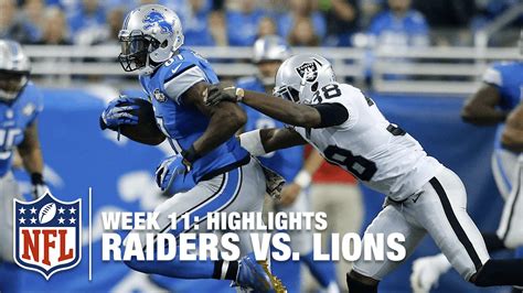 Raiders vs. Lions | Week 11 Highlights | NFL - YouTube