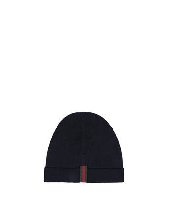 GUCCI WEB-APPLIQUÉ WOOL BEANIE HAT, BLACK | ModeSens