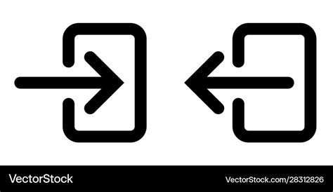 Icons sign in and sign out app symbol Royalty Free Vector