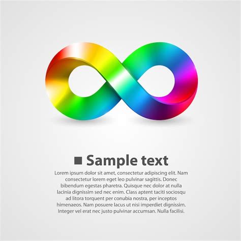 Premium Vector | Vector symbol of infinity rainbow. illustration art background