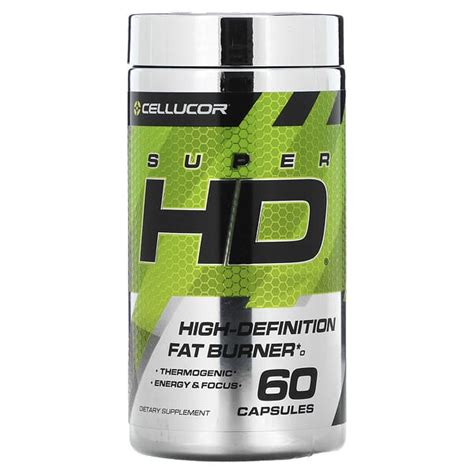 Cellucor, Super HD, High-Definition Fat Burner, 60 Capsules