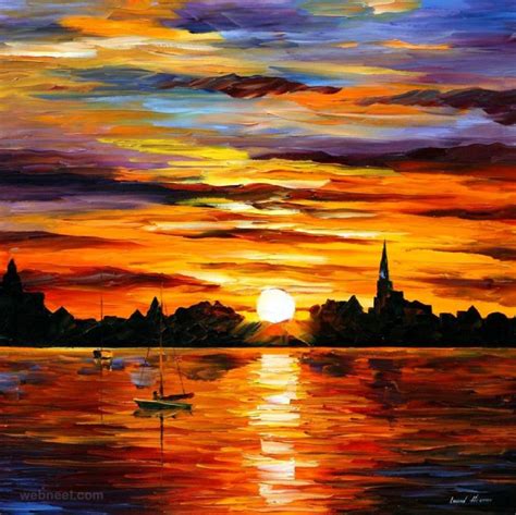 Sunset Painting Art Leonid Afremov 14