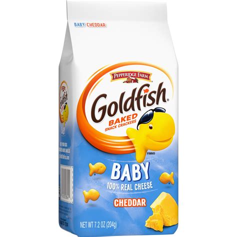 Pepperidge Farm Goldfish Baby Cheddar Crackers, 7.2 oz. Bag - Walmart.com - Walmart.com