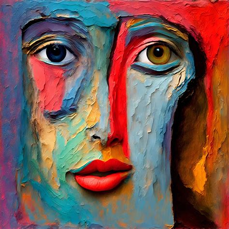 "Heterochromia" Abstract Portrait by Tesolee. - Tesolee