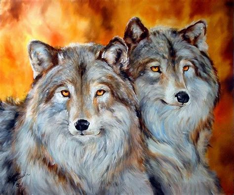 TWO WOLVES - by Marcia Baldwin from Wildlife