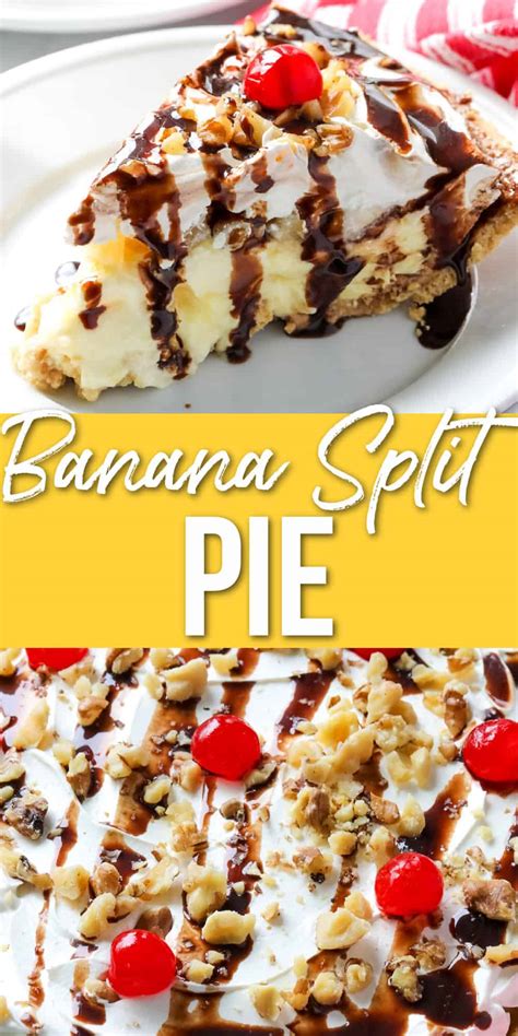 Easy No-Bake No-Bake Banana Split Pie - All Things Mamma