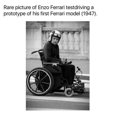 Rare picture of Enzo Ferrari (1947) : r/fakehistoryporn