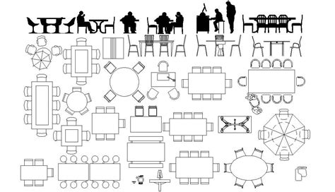 Dining Table Set Elevation CAD Blocks Free Download - Cadbull