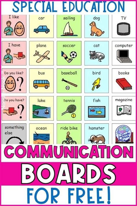 Free communication boards autism – Artofit