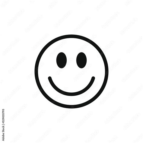 Smiley face emoji icon vector. Smiling symbol. Smile sign. Simple flat shape happy emotion logo ...