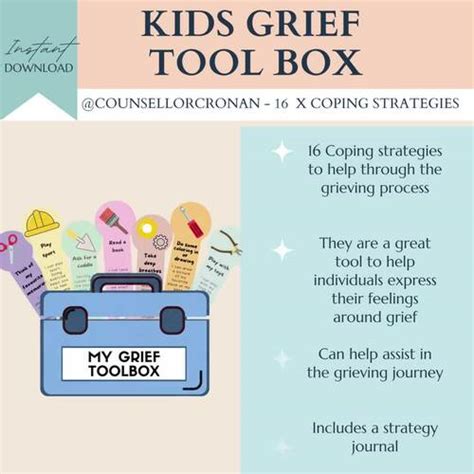 Grief and loss coping skills toolbox for kids, SEL, Bereavement ...